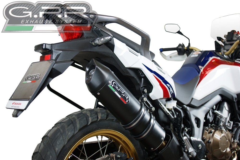 Honda CRF1000L Africa Twin 2015-2017, Furore Nero, Slip-on exhaust including removable db killer and link pipe 