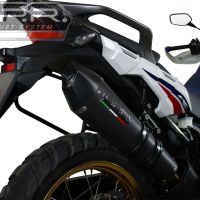 Honda CRF1000L Africa Twin 2015-2017, Gpe Ann. Black titanium, Slip-on exhaust including removable db killer and link pipe 