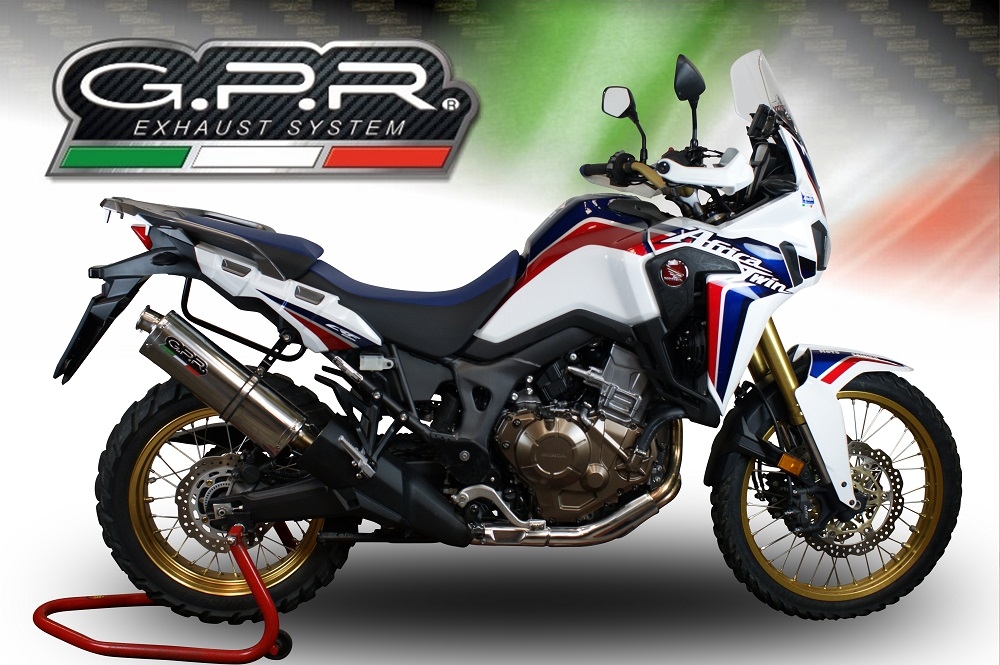 Honda CRF1000L Africa Twin 2018-2020, Trioval, Slip-on exhaust including removable db killer and link pipe 