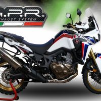 Honda CRF1000L Africa Twin 2018-2020, Trioval, Slip-on exhaust including removable db killer and link pipe 