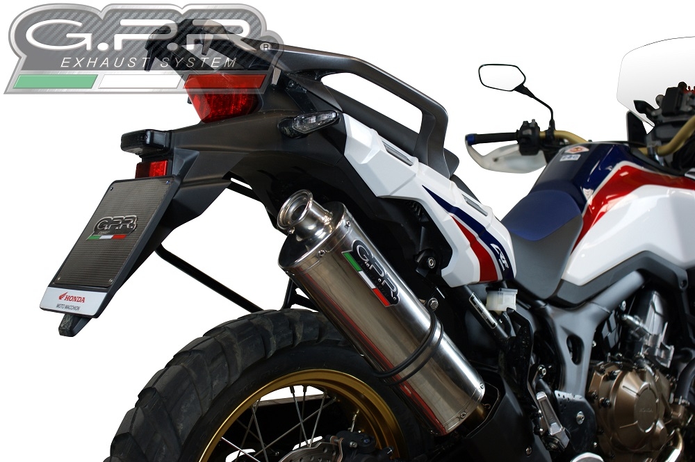 Honda CRF1000L Africa Twin 2015-2017, Trioval, Slip-on exhaust including removable db killer and link pipe 