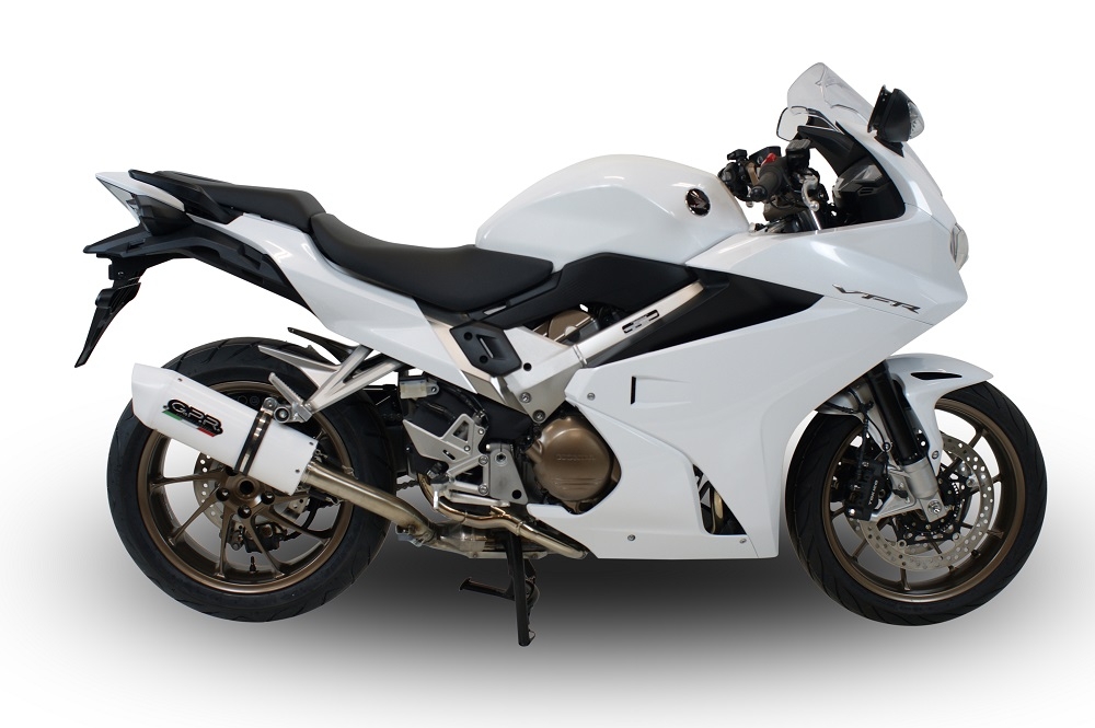 Honda VFR800F 2014-2016, Albus Ceramic, Slip-on exhaust including removable db killer and link pipe 