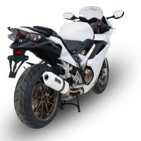 Honda VFR800F 2014-2016, Albus Ceramic, Slip-on exhaust including removable db killer and link pipe 