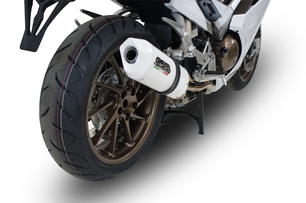 Honda VFR800F 2014-2016, Albus Ceramic, Slip-on exhaust including removable db killer and link pipe 