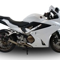 Honda VFR800F 2017-2020, Furore Evo4 Nero, Slip-on exhaust including removable db killer and link pipe 