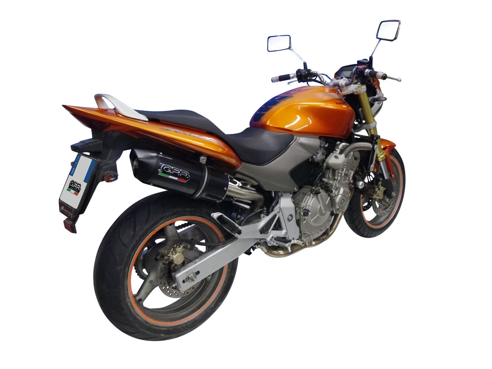 Honda CB600F Hornet 1998-2002, Furore Nero, Slip-on exhaust including removable db killer and link pipe 