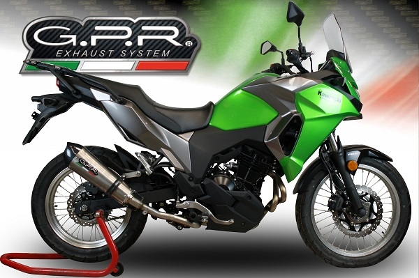 Kawasaki Versys X 300 2017-2021, Gpe Ann. Titanium, Slip-on exhaust including link pipe and removable db killer 