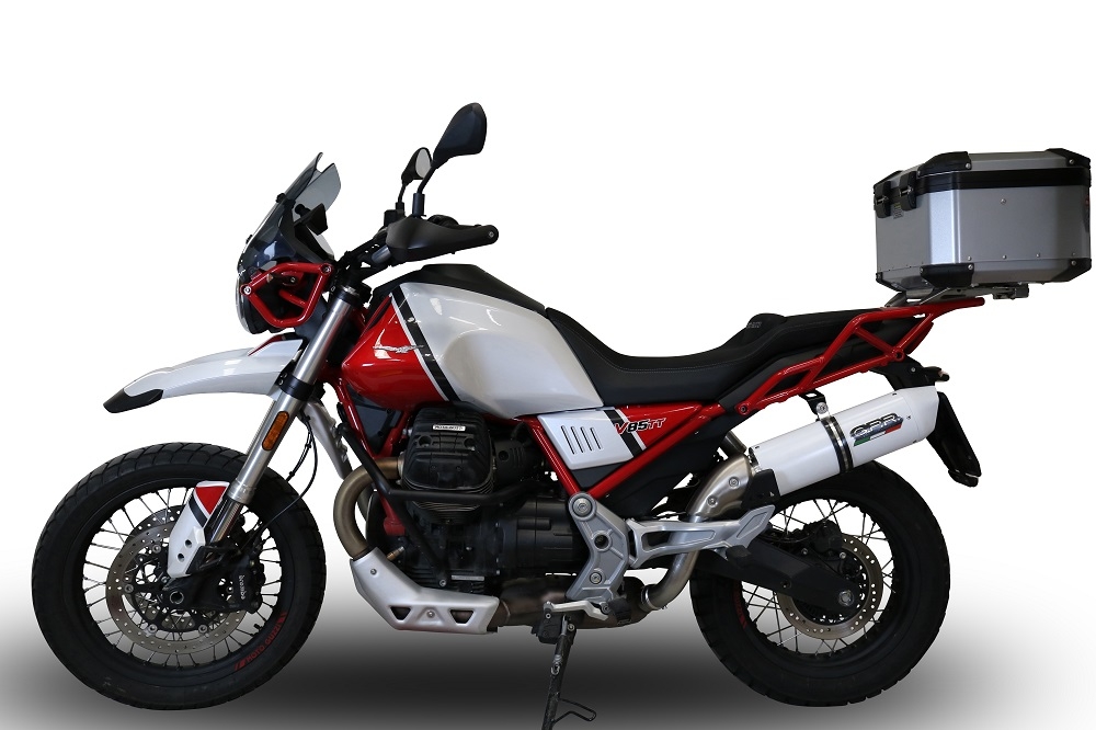 Moto Guzzi V85TT 2019-2020, Albus Evo4, Slip-on exhaust including removable db killer and link pipe 