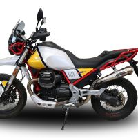 Moto Guzzi V85TT 2019-2020, Powercone Evo, Slip-on exhaust including removable db killer and link pipe 