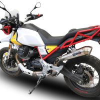 Moto Guzzi V85TT 2019-2020, Powercone Evo, Slip-on exhaust including removable db killer and link pipe 