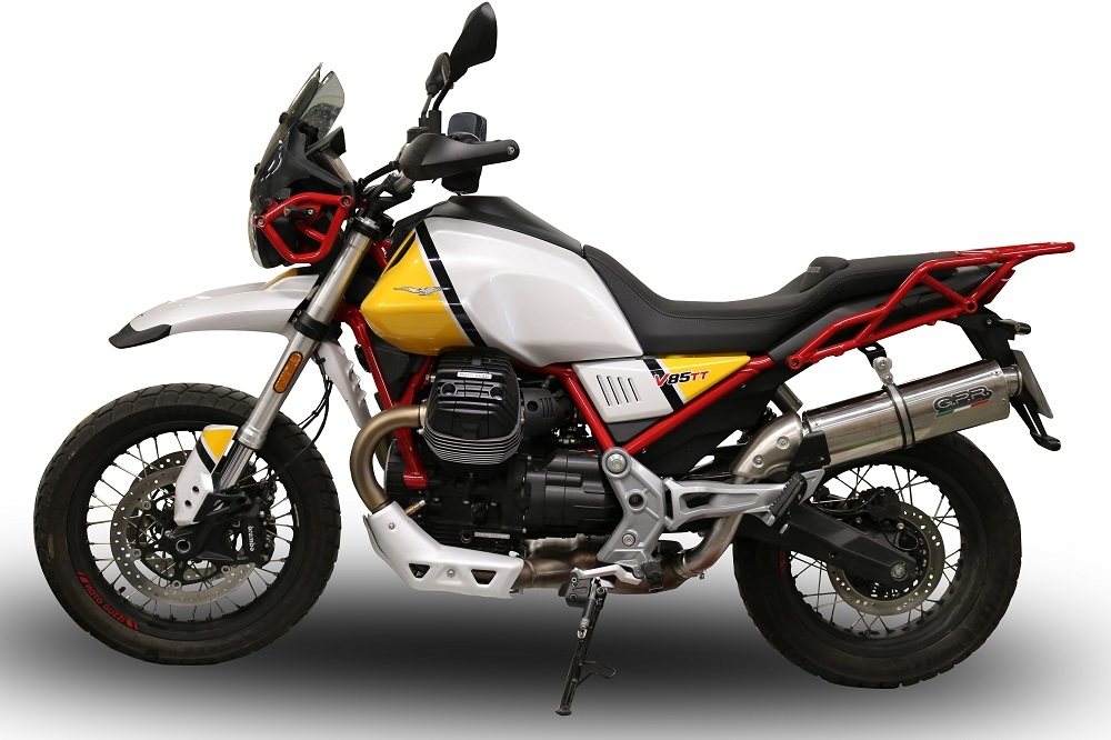 Moto Guzzi V85TT 2019-2020, Trioval, Slip-on exhaust including removable db killer and link pipe 