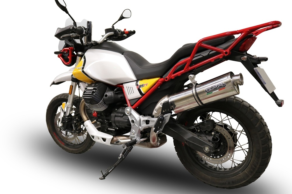 Moto Guzzi V85TT 2021-2023, Trioval, Slip-on exhaust including removable db killer and link pipe 