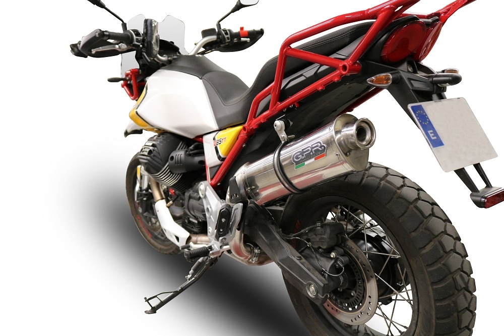 Moto Guzzi V85TT 2021-2023, Trioval, Slip-on exhaust including removable db killer and link pipe 