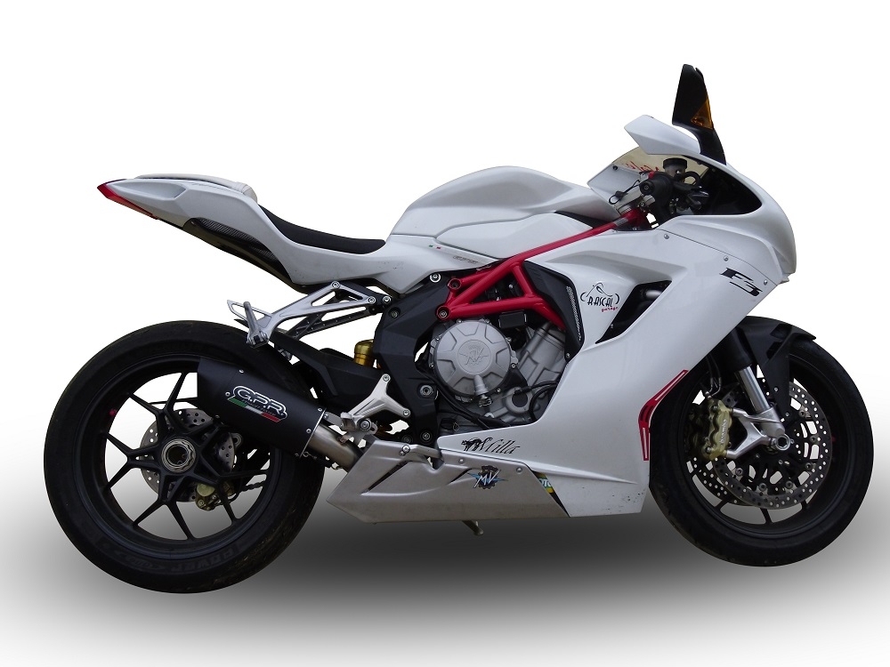 Mv Agusta Brutale 675 2012-2015, Furore Nero, Slip-on exhaust including removable db killer and link pipe 