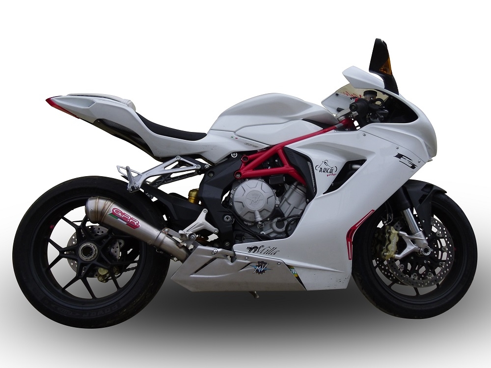 Mv Agusta F3 675 2012-2016, Powercone Evo, Slip-on exhaust including removable db killer and link pipe 