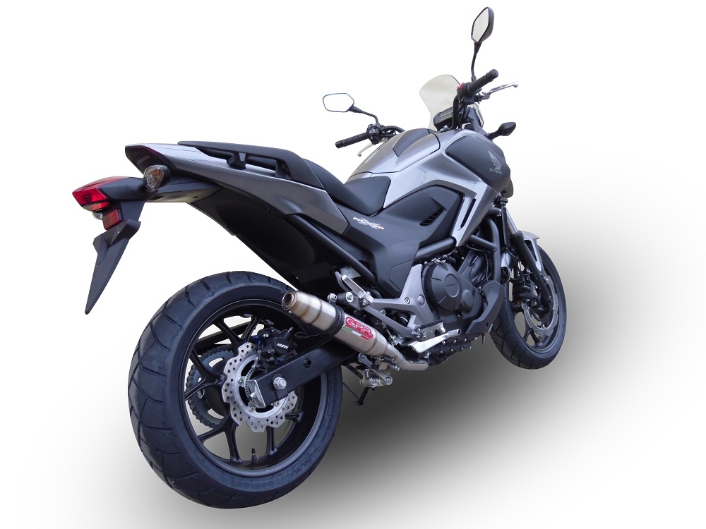 Honda NC700X NC700S DCT 2012-2018, Deeptone Inox, Slip-on exhaust including removable db killer and link pipe 