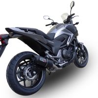 Honda NC750X NC750S DCT 2014-2015, Furore Nero, Slip-on exhaust including removable db killer and link pipe 