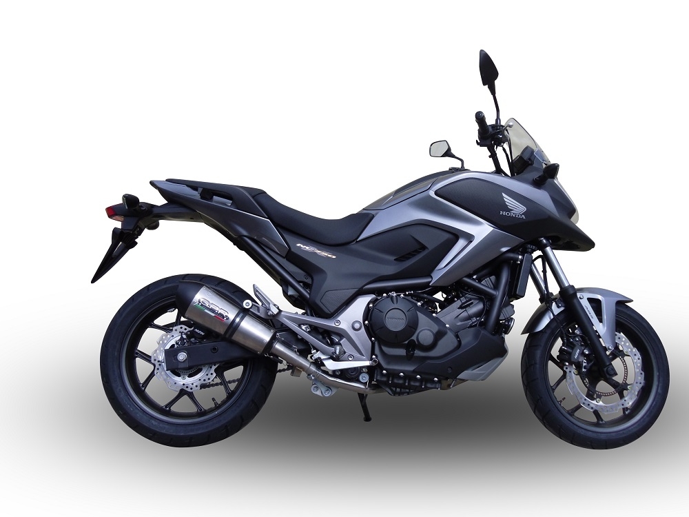 Honda NC700X NC700S DCT 2012-2018, Gpe Ann. titanium, Slip-on exhaust including removable db killer and link pipe 