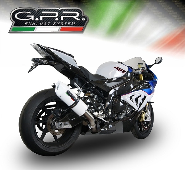 Bmw S1000RR 2015-2016, Albus Ceramic, Slip-on exhaust including removable db killer and link pipe 