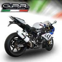 Bmw S1000RR 2015-2016, Albus Ceramic, Slip-on exhaust including removable db killer and link pipe 