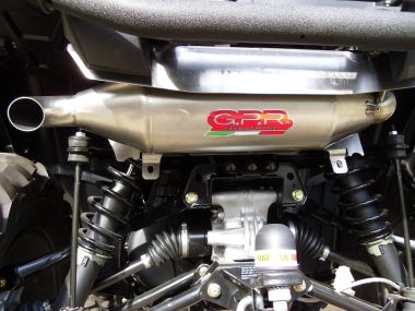 GPR exhaust compatible with  Polaris  Xp 850 / Xp 850 Forest 2010-2014, Power Bomb, Slip-on exhaust including removable db killer and link pipe 