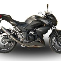 GPR exhaust compatible with  Kawasaki Z300 2014-2017, Deeptone Inox, Slip-on exhaust including removable db killer and link pipe 