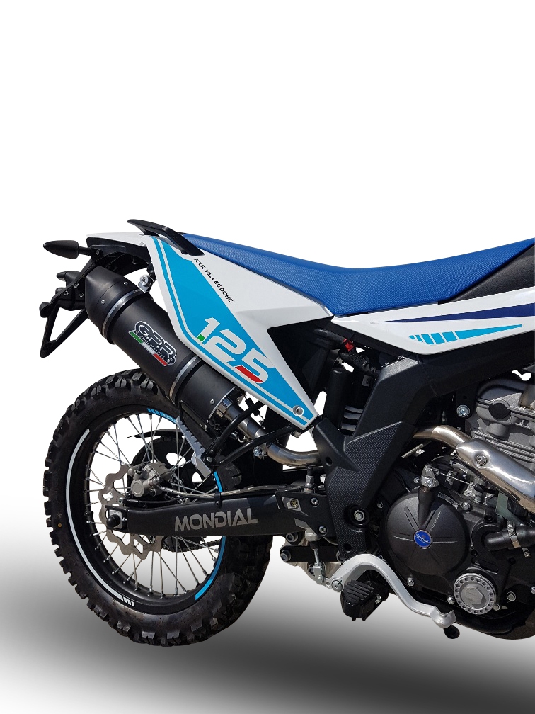 F.B. Mondial Smx 125 Enduro 2018-2020, Furore Nero, Slip-on exhaust including link pipe and removable db killer 