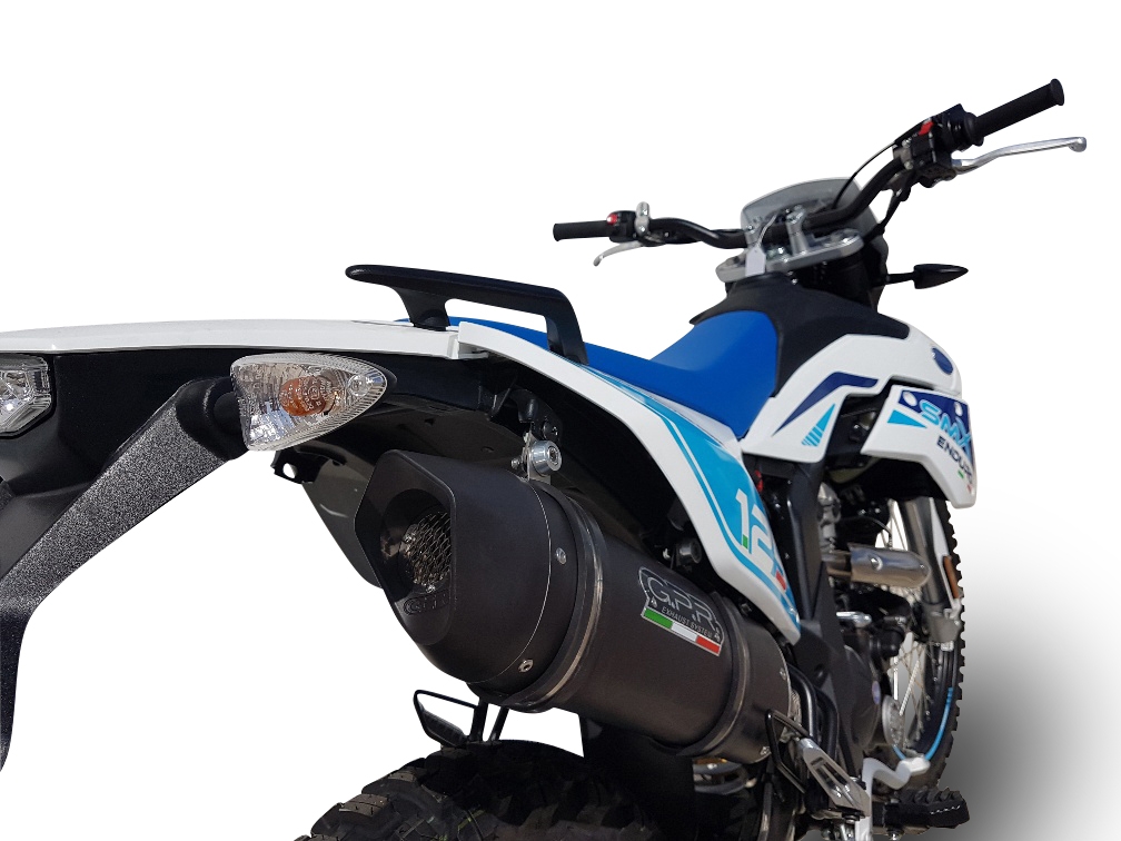 F.B. Mondial Smx 125 Enduro 2018-2020, Furore Nero, Slip-on exhaust including link pipe and removable db killer 