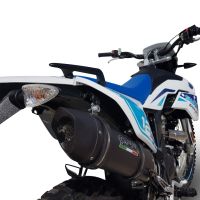 F.B. Mondial Smx 125 Enduro 2018-2020, Furore Nero, Slip-on exhaust including link pipe and removable db killer 