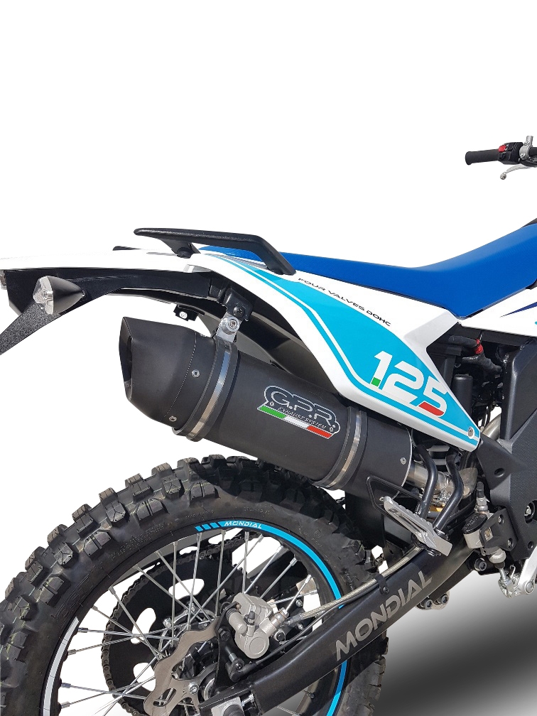 Malaguti XSM 125 Supermoto 2021-2023, Furore Nero, Slip-on exhaust including link pipe and removable db killer 