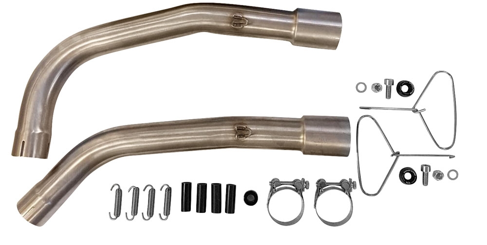 Honda VTR1000 Sp-1 RC51  2000-2001, M3 Titanium Natural, Dual slip-on including removable db killers and link pipes 