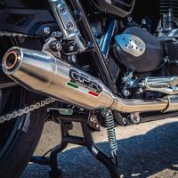 Triumph Street Twin 900 2020-2021, Deeptone Inox, Dual slip-on including removable db killers and link pipes 