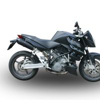 GPR exhaust compatible with  Ktm 990 Superduke R 2004-2012, Furore Nero, Dual slip-on including removable db killers and link pipes 