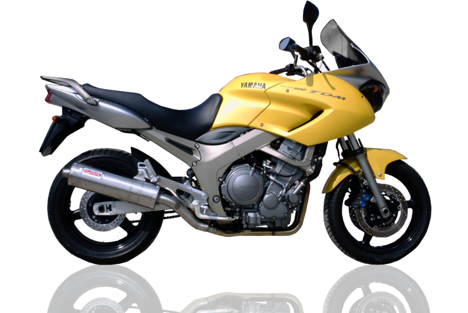 GPR exhaust compatible with  Yamaha Tdm 900 2002-2014, Trioval, Dual slip-on including removable db killers and link pipes 