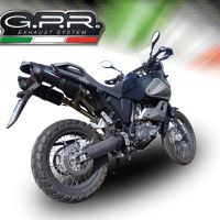 GPR exhaust compatible with  Yamaha Xt 660 Z Teneré 2008-2016, Furore Nero, Dual slip-on including removable db killers and link pipes 