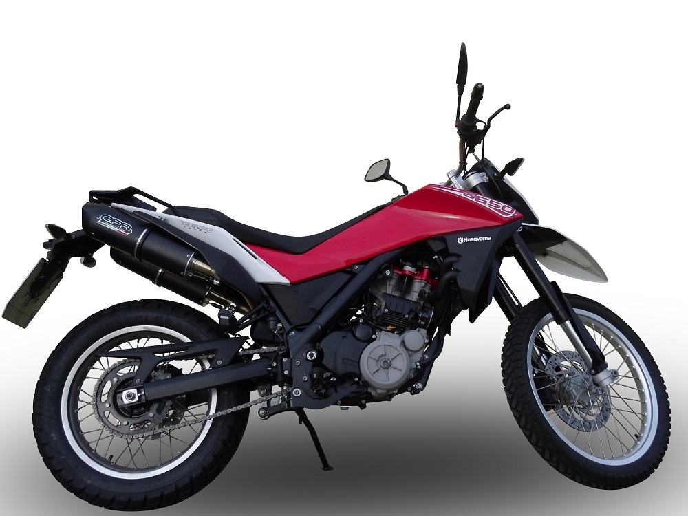 Husqvarna TERRA - STRADA TR 650  2013-2015, Furore Nero, Dual slip-on including removable db killers and link pipes 