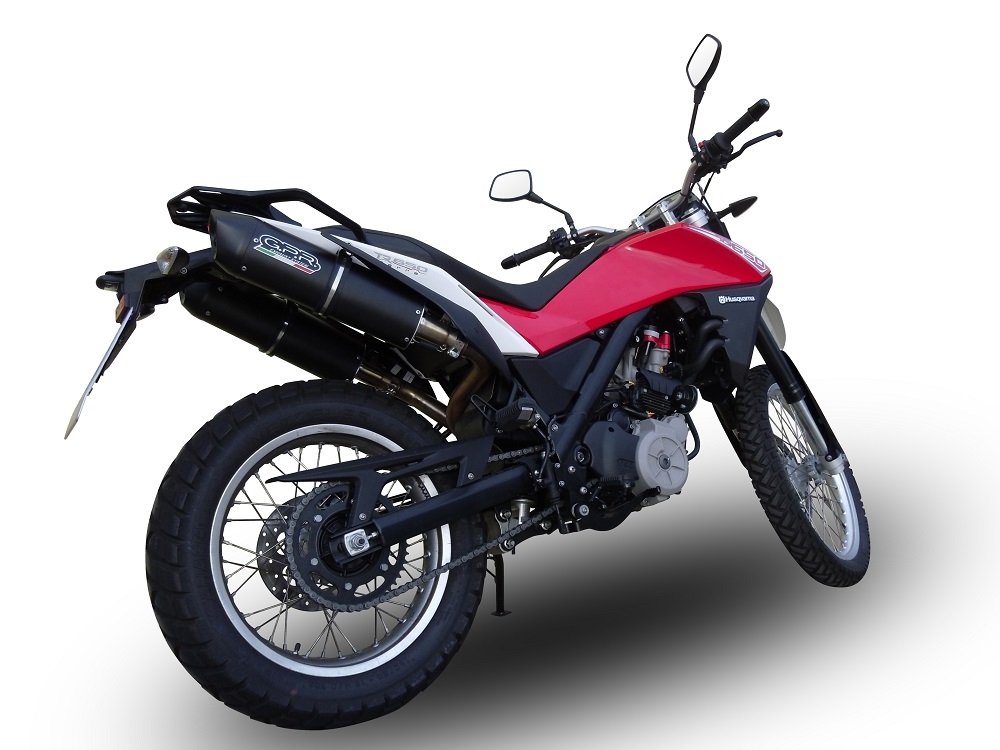 Husqvarna TERRA - STRADA TR 650  2013-2015, Furore Nero, Dual slip-on including removable db killers and link pipes 