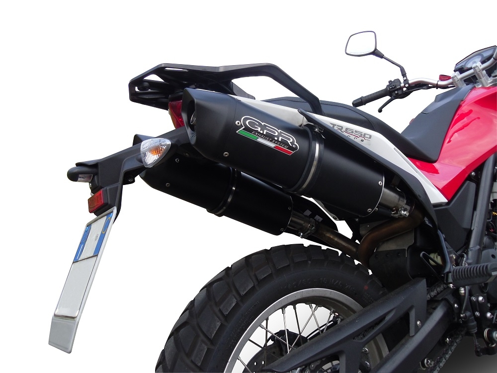 Husqvarna TERRA - STRADA TR 650  2013-2015, Furore Nero, Dual slip-on including removable db killers and link pipes 