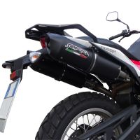 Husqvarna TERRA - STRADA TR 650  2013-2015, Furore Nero, Dual slip-on including removable db killers and link pipes 