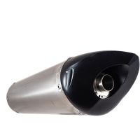 Exhaust compatible with Ducati Hypermotard 1100 - 1100 Evo 2007-2012, Tiburon Titanium, Dual slip-on including removable db killers and link pipes 