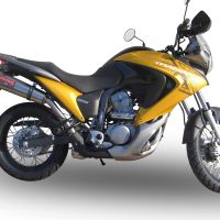 Honda Transalp XL700V 2007-2014, Gpe Ann. titanium, Slip-on exhaust including removable db killer and link pipe 