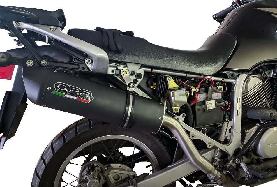 GPR exhaust compatible with  Honda Transalp XL600V 1996-1999, Furore Poppy, Slip-on exhaust including removable db killer and link pipe 