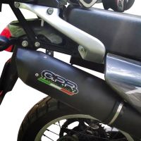 GPR exhaust compatible with  Honda Transalp XL600V 1996-1999, Furore Nero, Slip-on exhaust including removable db killer and link pipe 