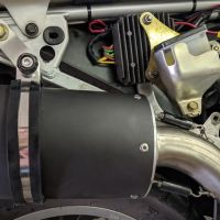 GPR exhaust compatible with  Honda Transalp XL600V 1996-1999, Furore Nero, Slip-on exhaust including removable db killer and link pipe 