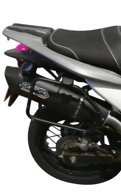 Honda Transalp XL700V 2007-2014, Furore Nero, Slip-on exhaust including removable db killer and link pipe 