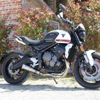 Triumph Trident 660 2021-2024, M3 Titanium Natural, Full system exhaust, including removable db killer 