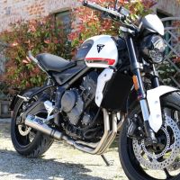 Triumph Trident 660 2021-2024, M3 Titanium Natural, Full system exhaust, including removable db killer 