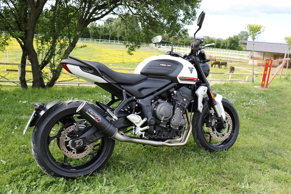 Triumph Trident 660 2021-2024, M3 Black Titanium, Full system exhaust, including removable db killer 