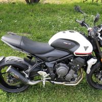 Triumph Trident 660 2021-2024, M3 Black Titanium, Full system exhaust, including removable db killer 