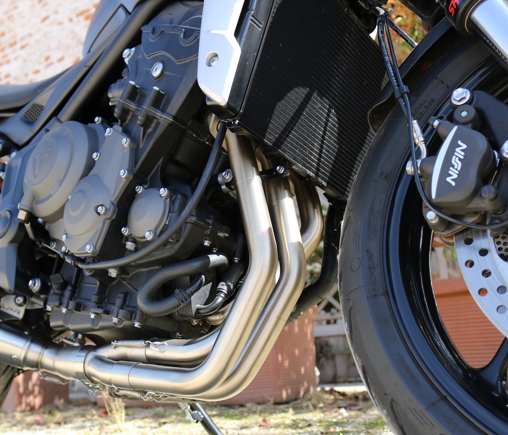 Triumph Daytona 660 2023-2025, Deeptone Inox, Full system exhaust, including removable db killer 